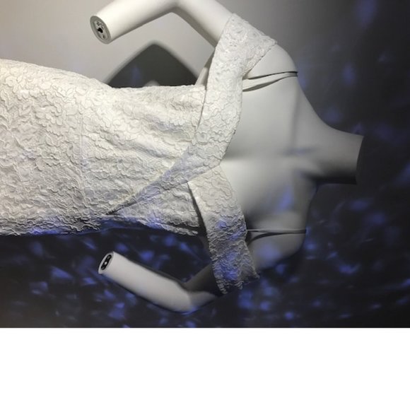 NWT Le Chateau Trumpet/Mermaid formal wedding bridal sheer mesh lace dress gown - Picture 7 of 7